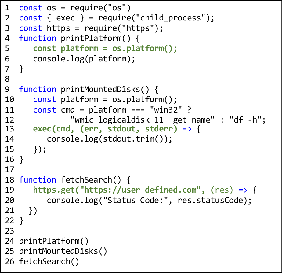 Figure 3: Code Snippet of echo-tool-1.0.1