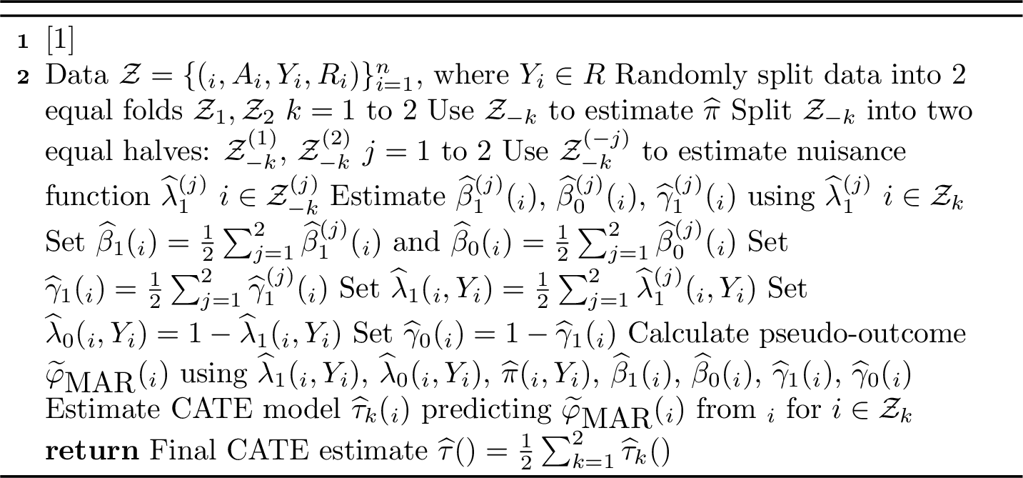 Figure 9: DR-MAR for Continuous Outcomes