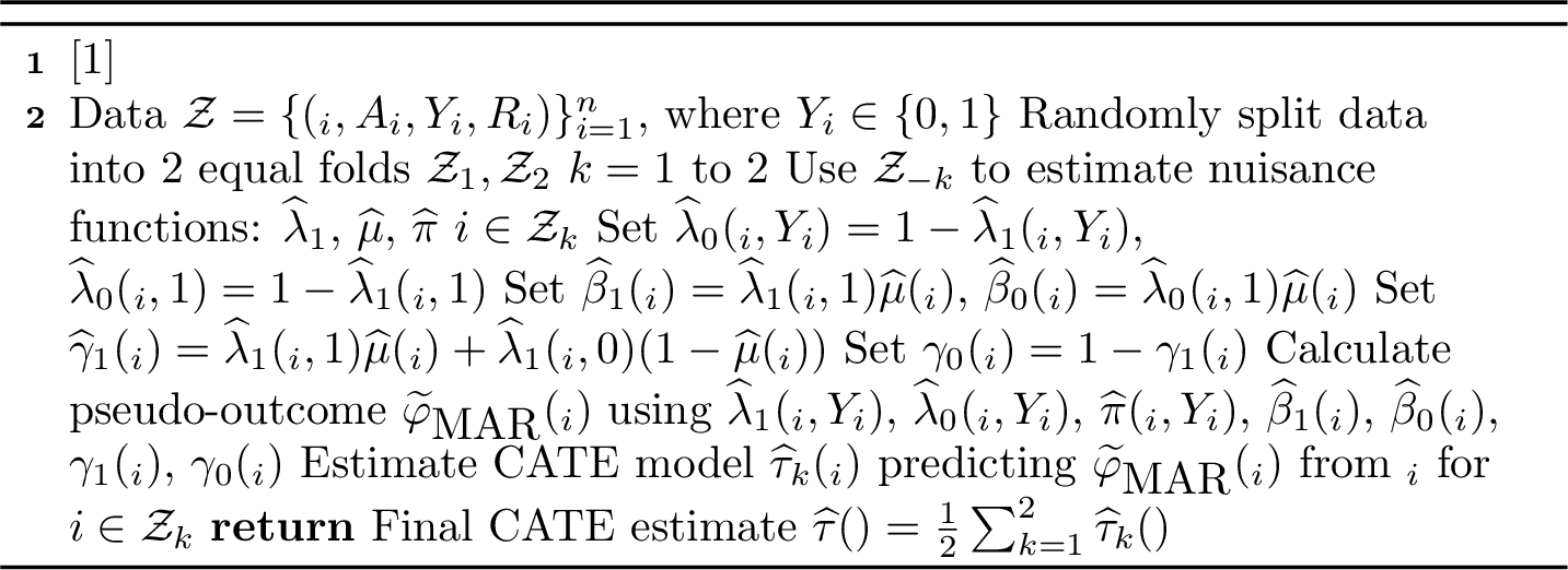 Figure 8: DR-MAR for Binary Outcomes