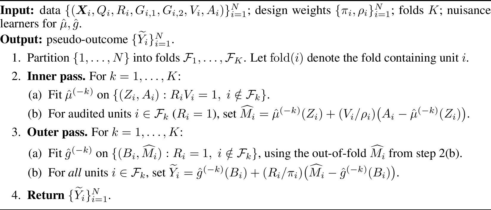Figure 2: PA-DSL cross-fit pseudo-outcome.