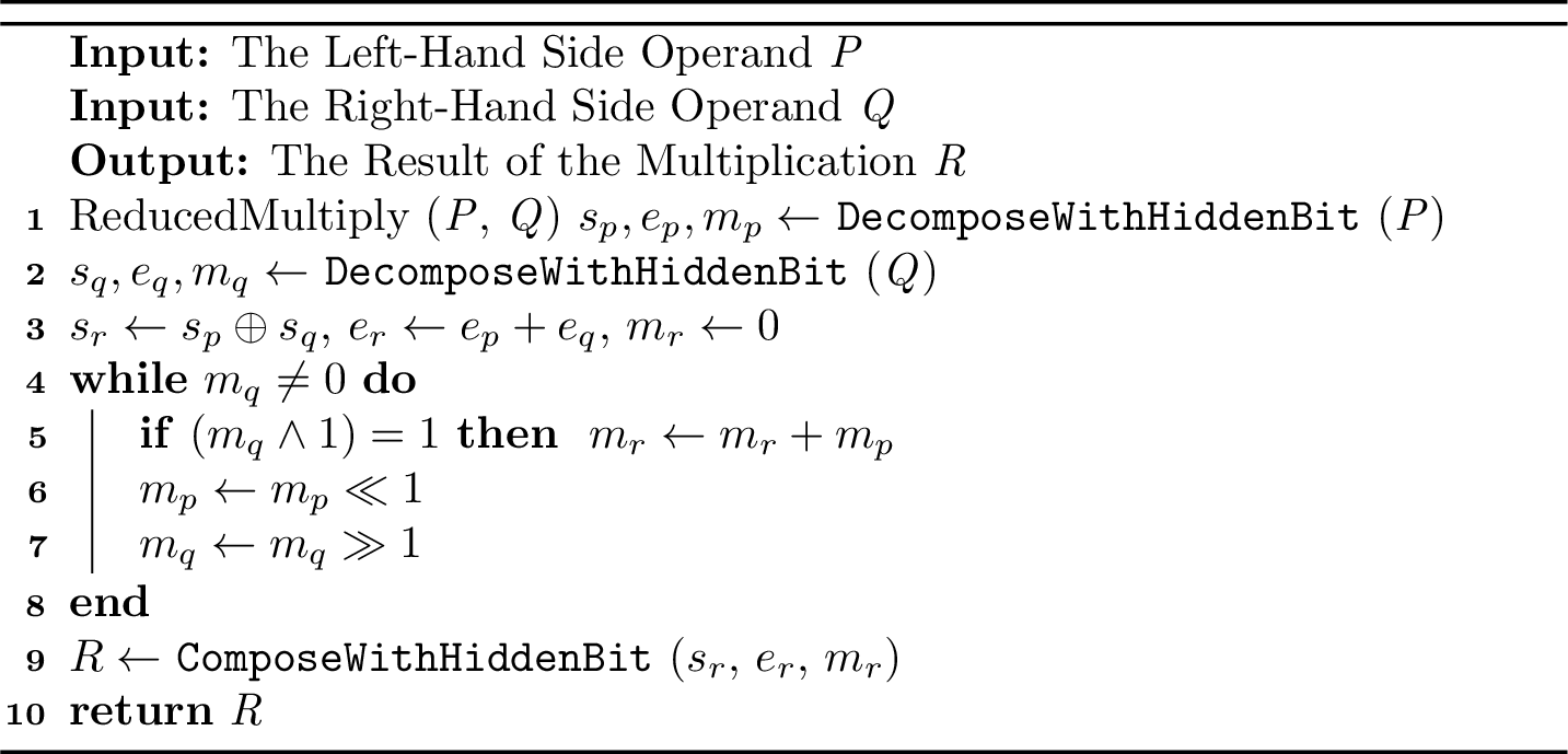 Figure 5: Reduced Floating-Point Multiplication