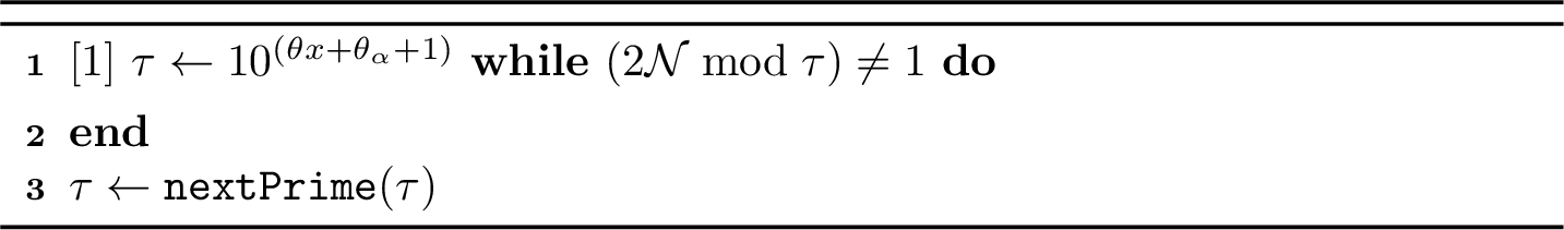 Figure 7: Plaintext modulus generation